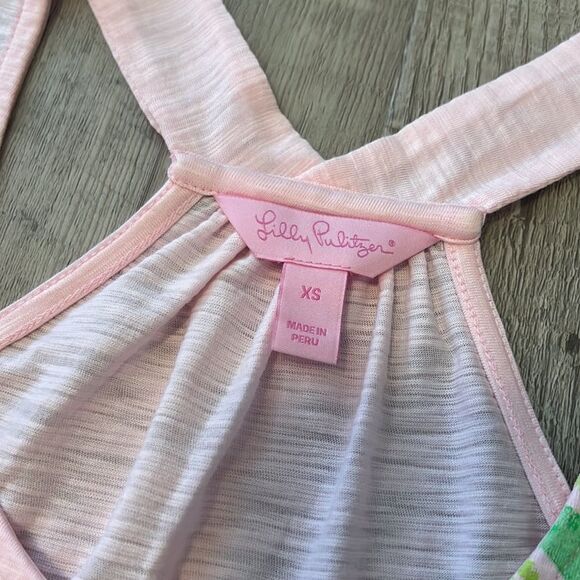 Lilly Pulitzer Pink Cordelia Gone Coconuts Racerback Tank Top NWOT - Picture 7 of 11